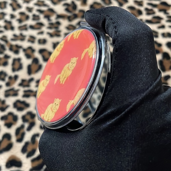 FOREVER 21 Compact Pocket Mirror Persian Cat Pink Makeup F21 Beauty Travel Work - Picture 16 of 16